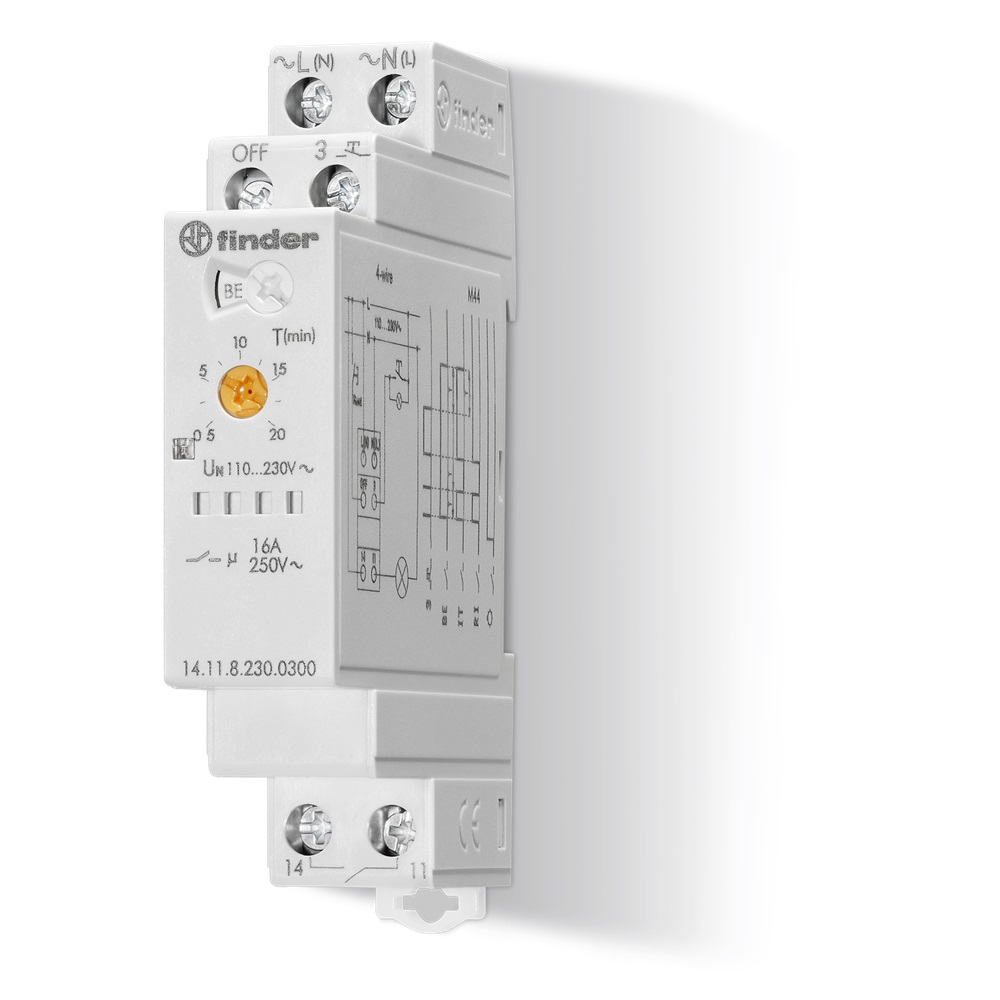 Temporizzatore luce scale multifunzione con morsetto