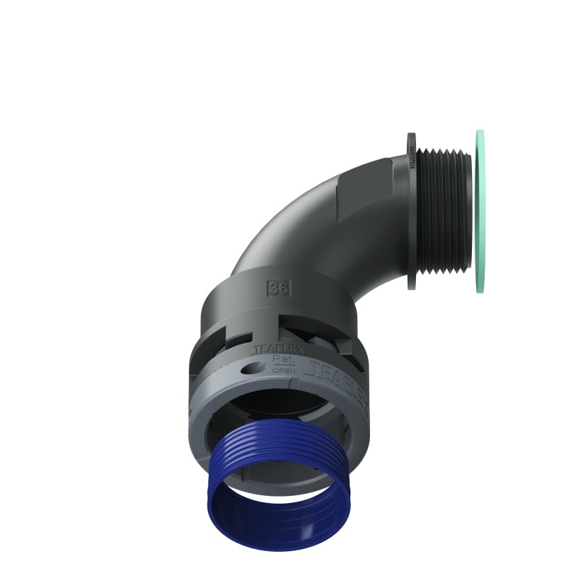 Curva 90°Ip68 36Npt 11/4 Nero