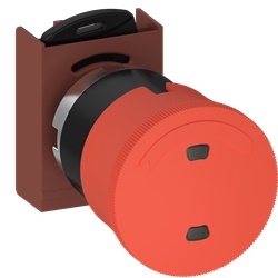 Pulsante emergenza modulare metallo 40mm rosso twist release per industria e costruzione