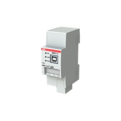 Interfaccia USB/S 1.2 per sistemi KNX, montaggio su guida DIN, controllo domotico efficiente