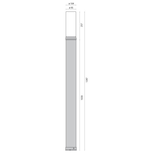 STILO+ MAXI 1X75W E27 GR/M