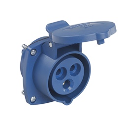 Presa ricambio 2P+T 16A 200-250V IP44 blu per avvolgicavo industriale