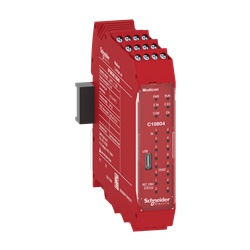 Modulo configurabile modulare di sicurezza 8DI 4DO m.vite + connettore posteriore