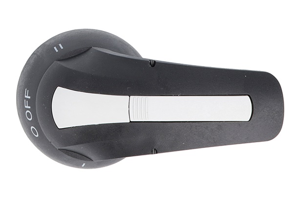Maniglia bloccoporta nera lucchettabile comando rotativo leva 143mm IP65 per portella