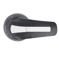 Maniglia bloccoporta nera lucchettabile comando rotativo leva 143mm IP65 per portella