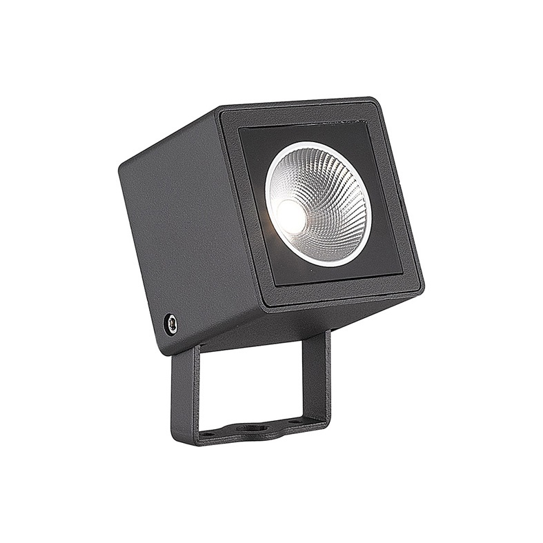 Proiettore LED 7W antracite IP65 orientabile esterno interno 3000K CRI80
