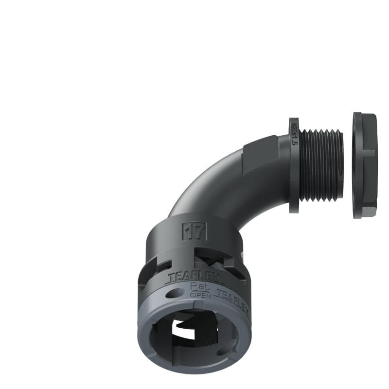 Curva 90°Ip66 Bn17 M20 Nero