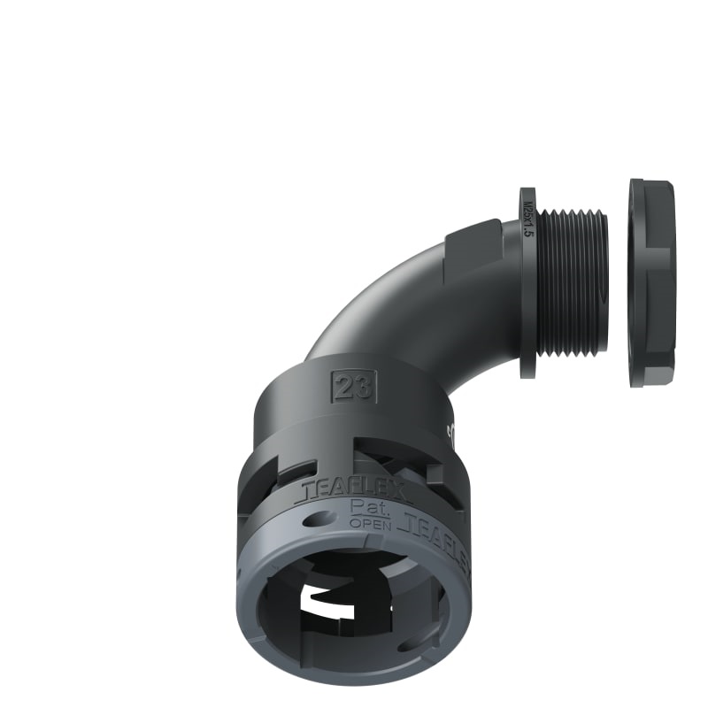 Curva 90°Ip66 Bn23 M25 Nero
