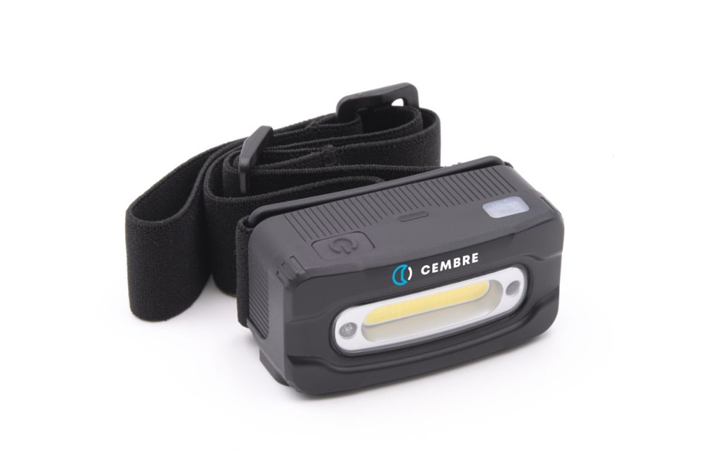 Torcia frontale LED 400 lumen sensore sfioro regolabile per lavoro indoor outdoor