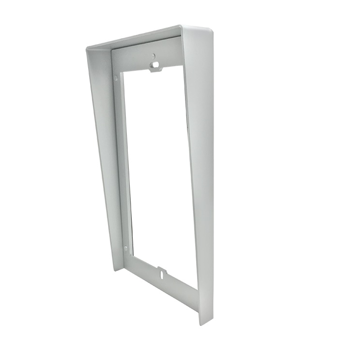 Serie Ultra - Visiera parapioggia da incasso 2 moduli, alluminio anodizzato grigio, 132x232x32mm