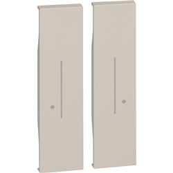 Cover doppio luci wireless 1+1 moduli sabbia installazione elettrica