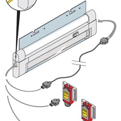 Lampada LED 3,6W 24V AC/DC lunghezza 342 mm per quadri elettrici industriali