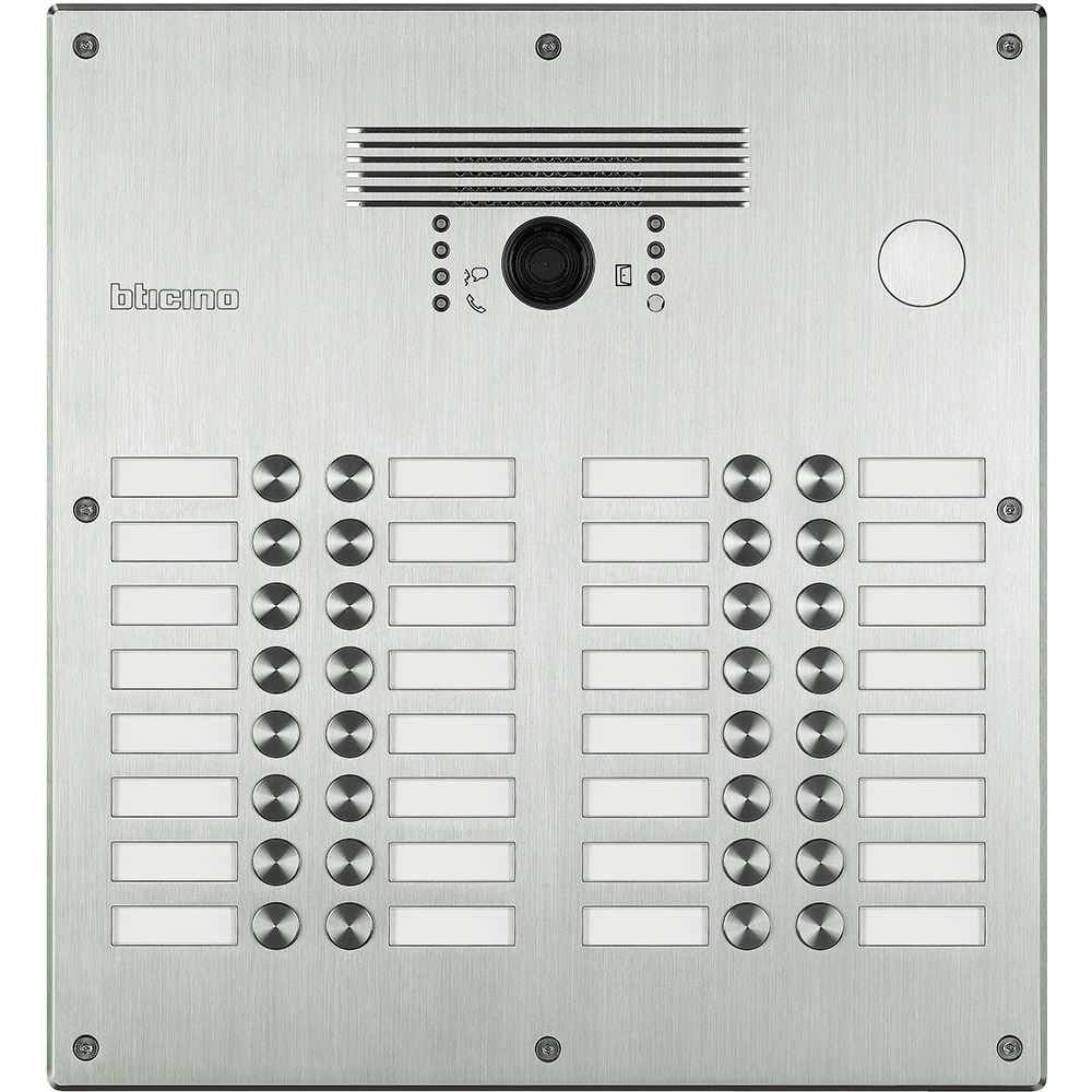Pulsantiera antivandalo acciaio inox 32 tasti incasso esterno