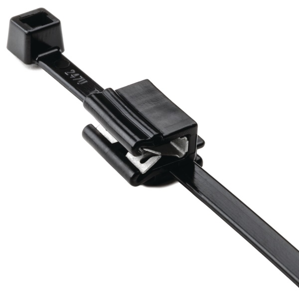 Fascetta fissaggio bordo lamiera 1-3 mm preassemblata con EdgeClip per cablaggio industriale e automotive