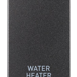 Interruttore 2P 20AX 250V illuminabile simbolo WATER/HEATER grigio per impianti domestici