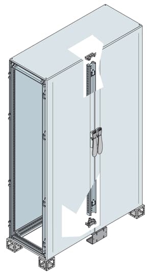 Armadio doppio portone cieco 2200x1200x400 mm per automazione industriale
