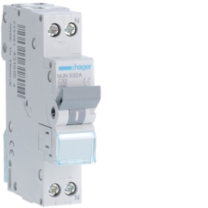 INTERR. AUTOM.1P+N 32A 4.5KA C 1M