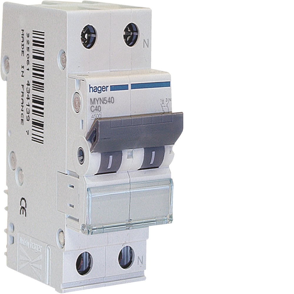 INTERR. AUTOM.1P+N 40A 4.5KA C 2M