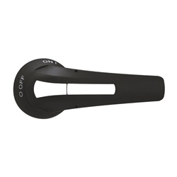 Maniglia Bloccopporta Nera Lucchhettabile Rotativa Leva 143mm IP65 per Portella