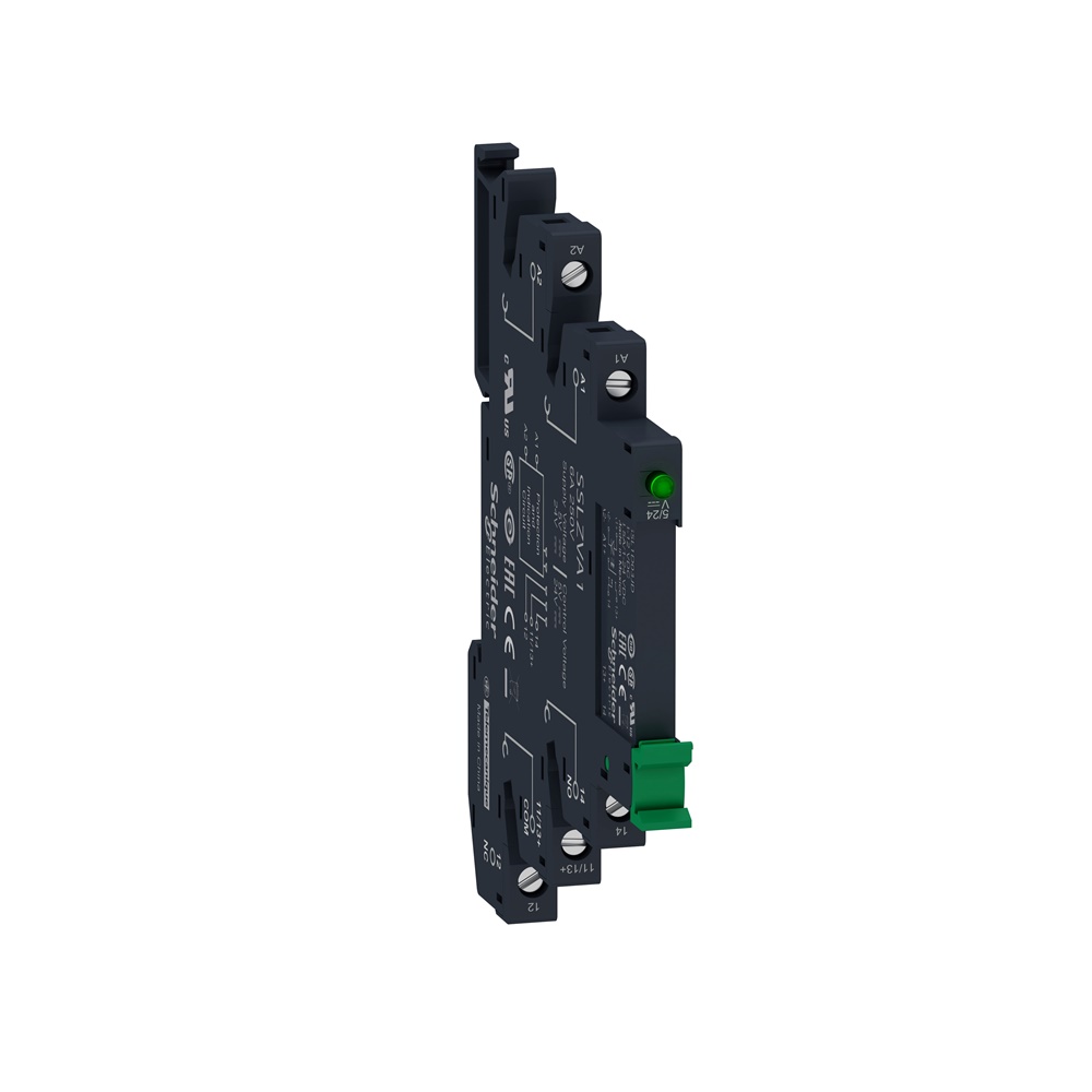 Relè statico slim pre-montato con base a vite,4-12VDC-1NO uscita 3.5A 1-24VDC