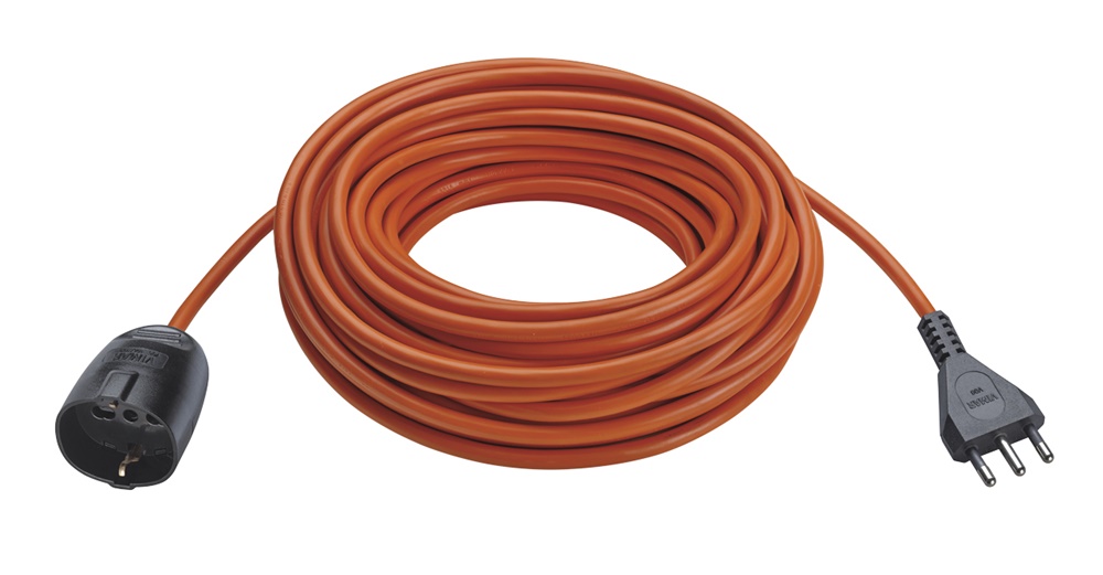 Prolunga elettrica 30m 3G1,5mm² S17 arancio per utensili giardinaggio e elettroutensili