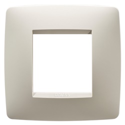 Placca elettrica ONE International 2 posti avorio tecnopolimero resistente