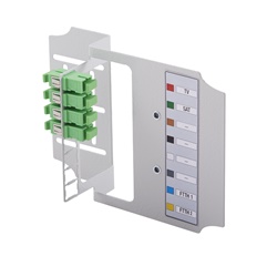Piastra terminale STOA per cablaggio fibra ottica max 8 F.O. SC/APC rete LAN data center