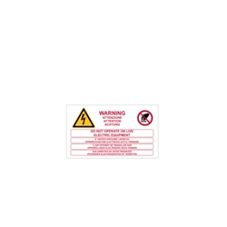 Etichetta VS-I114 70x120 mm per impianti elettrici