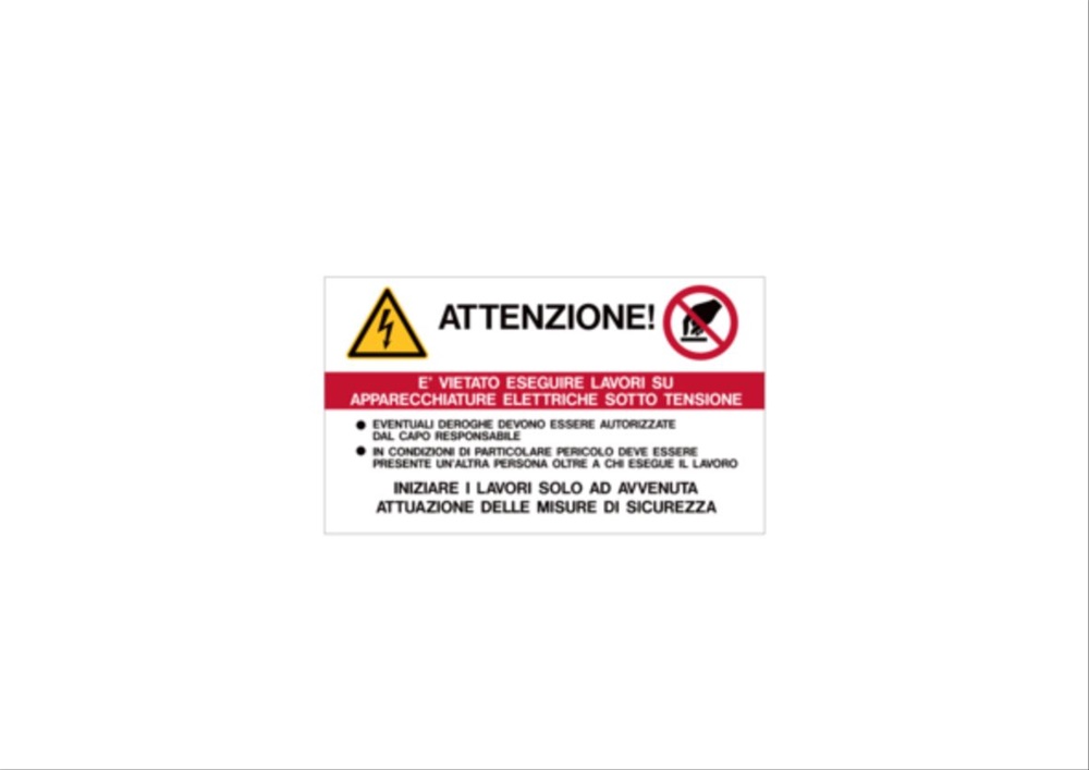 Etichetta VS-I80 70x120 mm per impianti elettrici