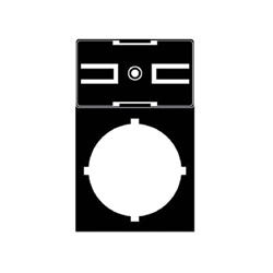 Porta-targa pulsante Ø22 17x30 supporto marcatura materiale elettrico