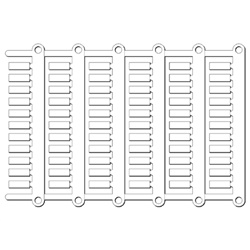 Targhetta segnaletica MG-TDM-01 4x12mm bianco materiale etichettatura industriale
