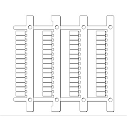 Targhetta MG-CPM-01 bianca 5x10 mm per morsetti componibili identificazione rapida e montaggio efficiente
