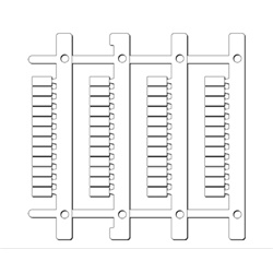 Targhetta MG-CPM-02 bianca 5x10 mm per morsetti componibili marcatura rapida e resistente