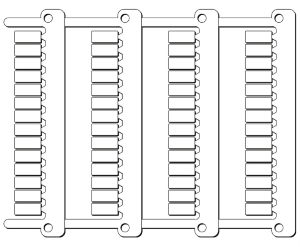 Targhetta MG-CPM-03 bianca 5x10 mm per morsetti componibili installazione elettrica
