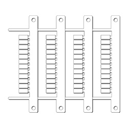Targhetta MG-CPM-04 bianca 5x10 mm per morsetti componibili marcatura rapida indelibile