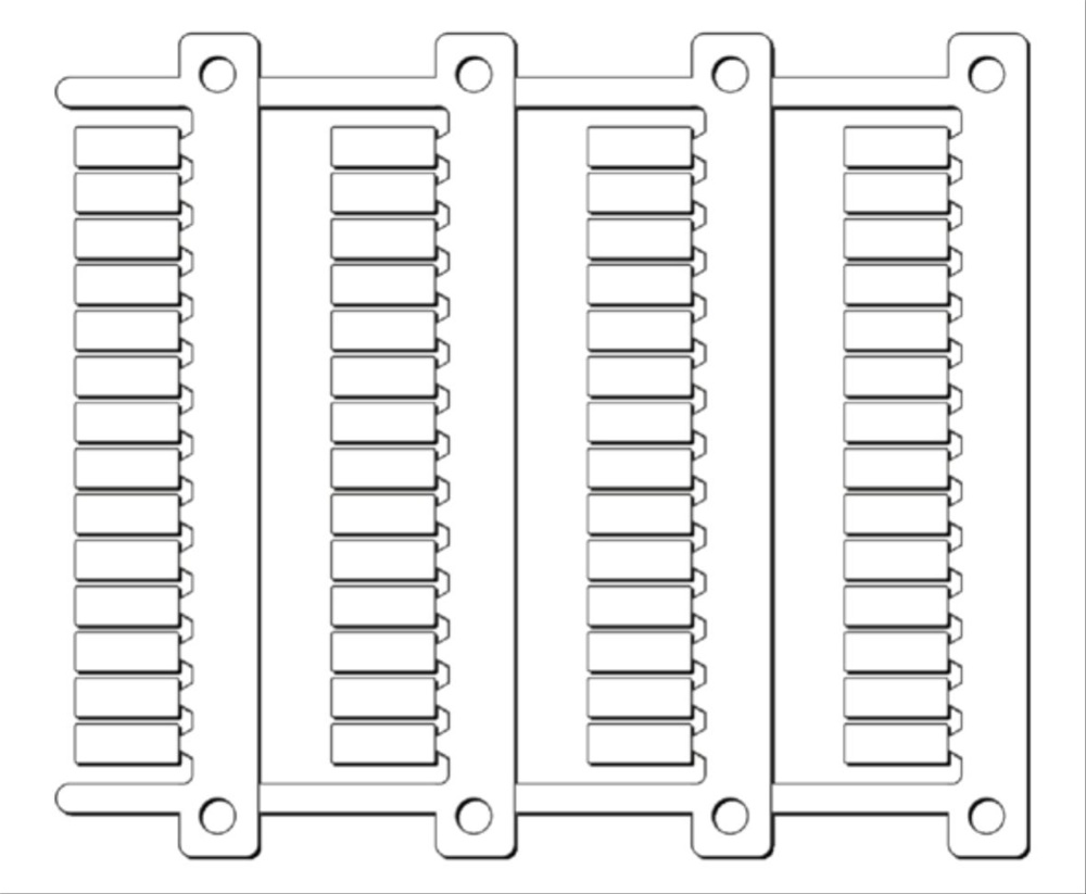 Targhetta MG-CPM-13 bianca 5x12 mm per morsetti componibili