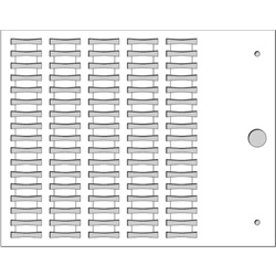 Targhette segnalazione cavi serie Flat prefustellate PVC rigido 4x12mm per tubetti PMF