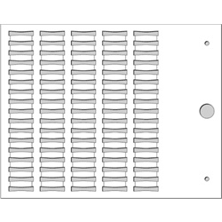 Targhette segnalazione cavi serie FLAT prefustellate PVC rigido 4x15mm per tubetti PMF
