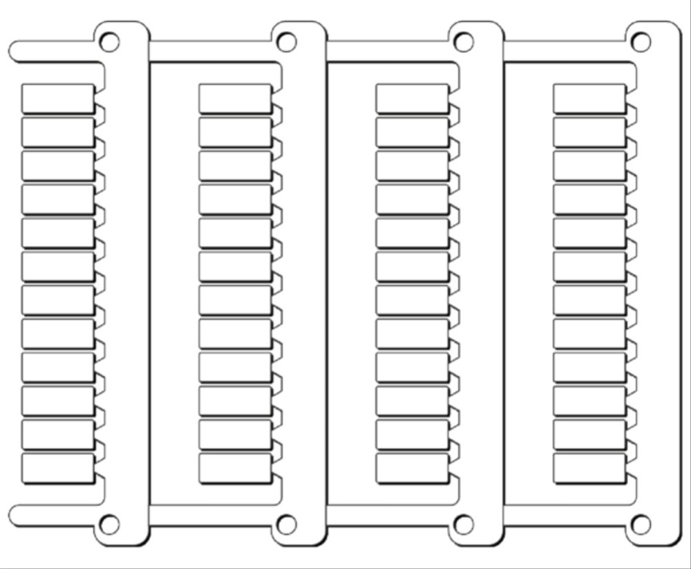 Targhetta MG-CPM-10 bianca 5x12 mm per morsetti componibili marcatura rapida e resistente