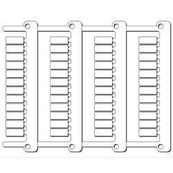Targhetta MG-CPM-10 bianca 5x12 mm per morsetti componibili marcatura rapida e resistente