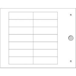 Targhetta adesiva PVC rigido 15x17mm bianco per identificazione cavi componenti macchinari