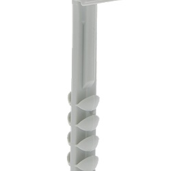 Tassello supporto clip fissatubo 6x25 mm PA 6,6 grigio confezione 100 pezzi per montaggio sicuro tubi e guaine su pareti e soffitti materiali cavi e pieni