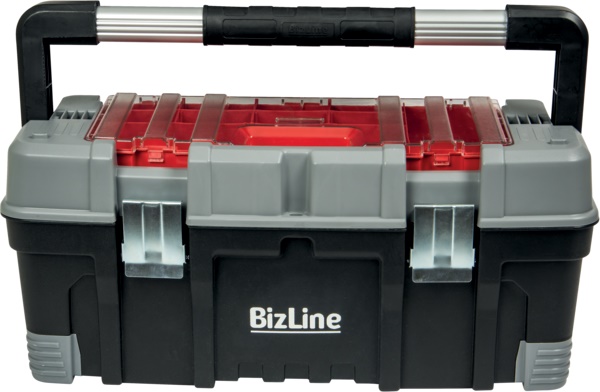 Cassetta attrezzi manutenzione 556 mm con divisori estraibili ripiano portatile coperchio policarbonato resistente chiusura lucchetto