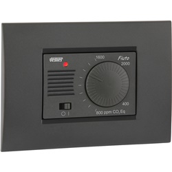 Rivelatore qualità aria CO2 da incasso con relè comando ventilatore e segnalazione LED