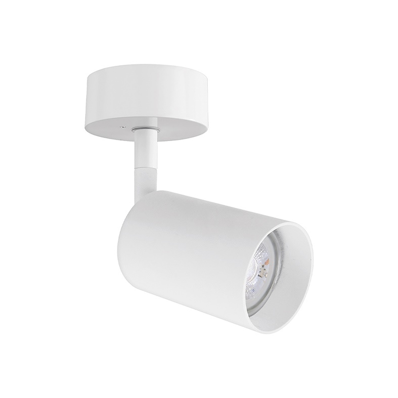 Applique plafoniera bianca attacco GU10 IP20 per illuminazione interna direzionata design compatto