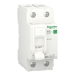 Interruttore differenziale (RCCB), Resi9, 2P, 40 A, 300 mA, Tipo AC, selettivo