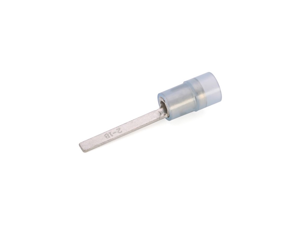 Capocorda rinforzato blu punta piatta 17,2mm per cablaggio industriale