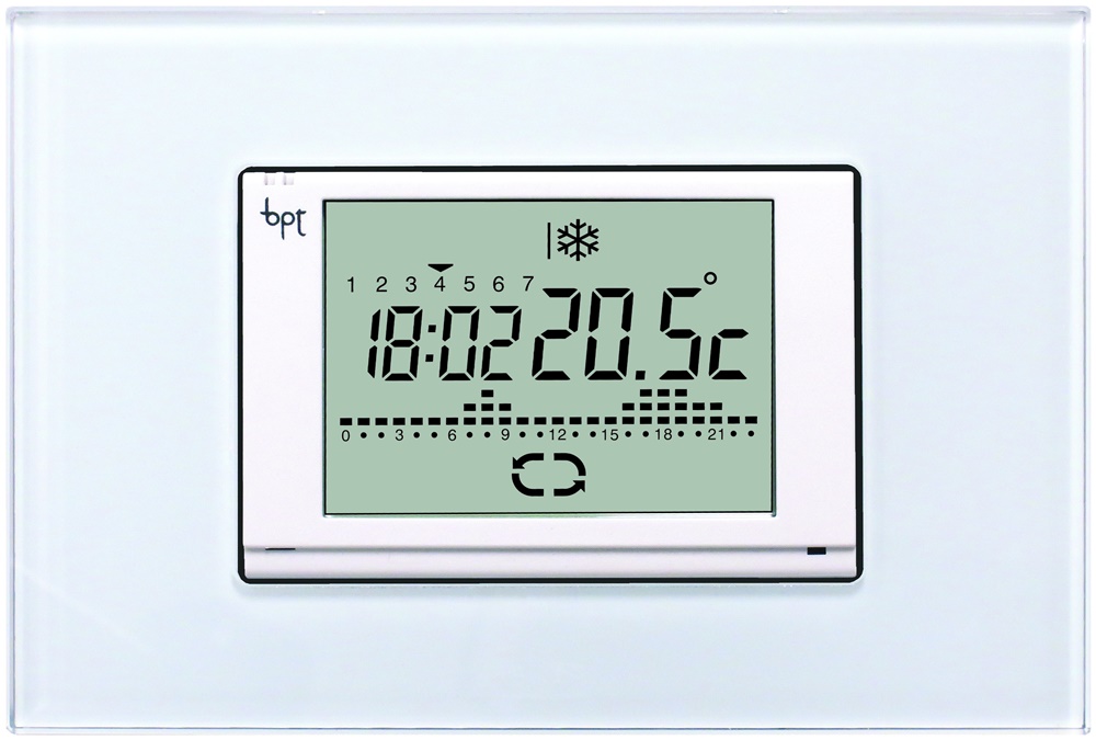 Cronotermostato touch screen da incasso TH/600 230 V per controllo temperatura residenziale e commerciale