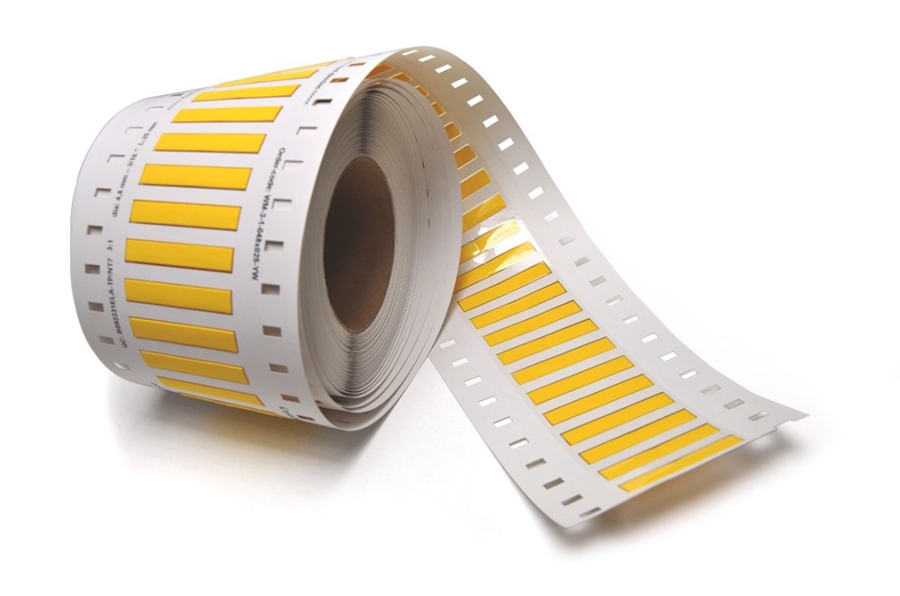 Termorestringente tubo 2:1 diam.4,8mm lung.25cm giallo isolamento elettrico