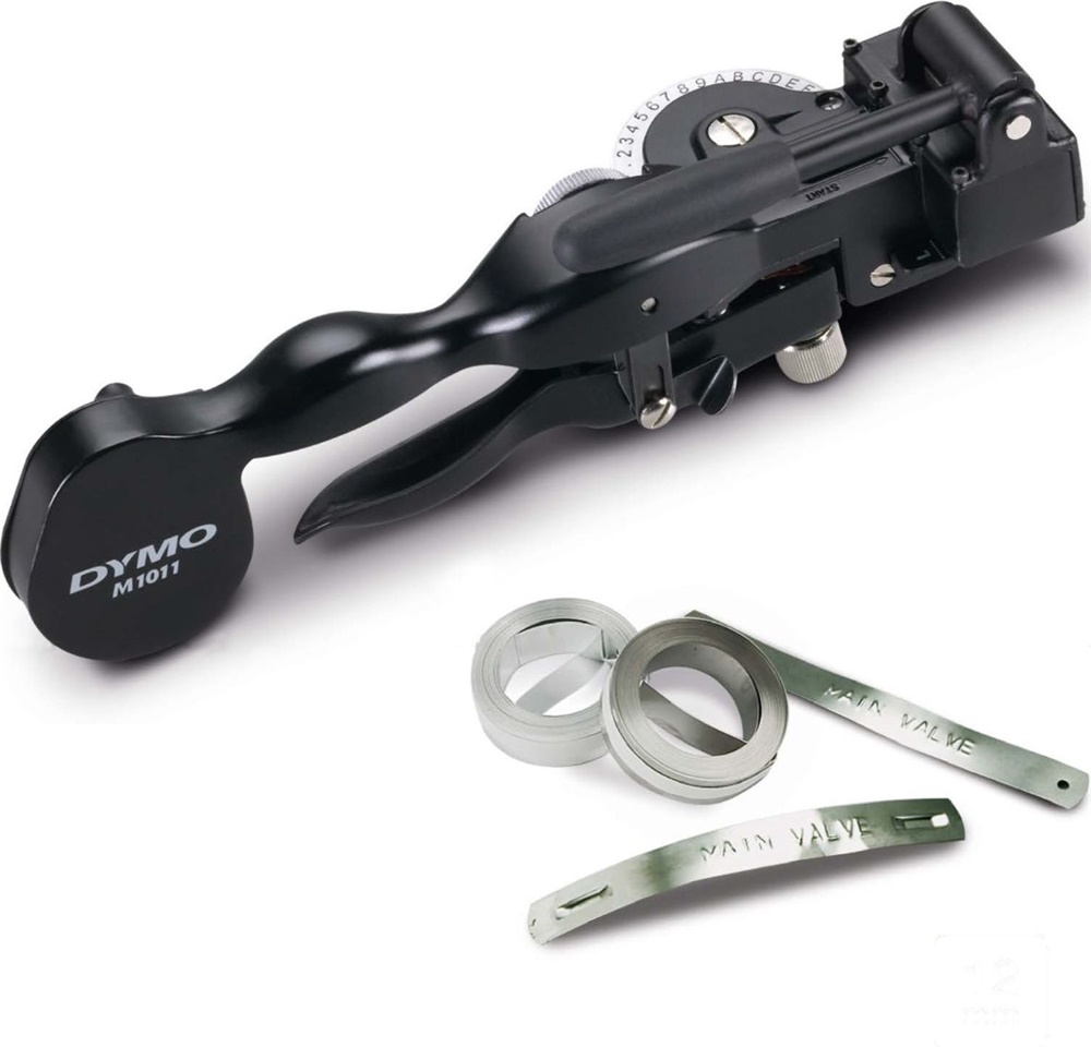 Kit etichettatrice rilievo etichette alluminio acciaio inox 12mm